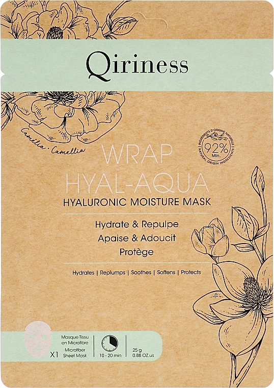 Qiriness Гіалуронова зволожувальна й омолоджувальна маска Wrap Hyal-Aqua Hyaluronic Moisture Mask - фото N1
