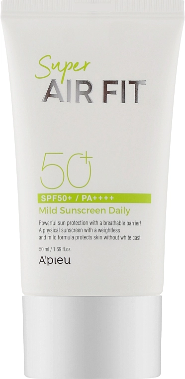 A'pieu Сонцезахисний крем Super Air Fit Mild Sunscreen Daily SPF50+ PA++++ - фото N1