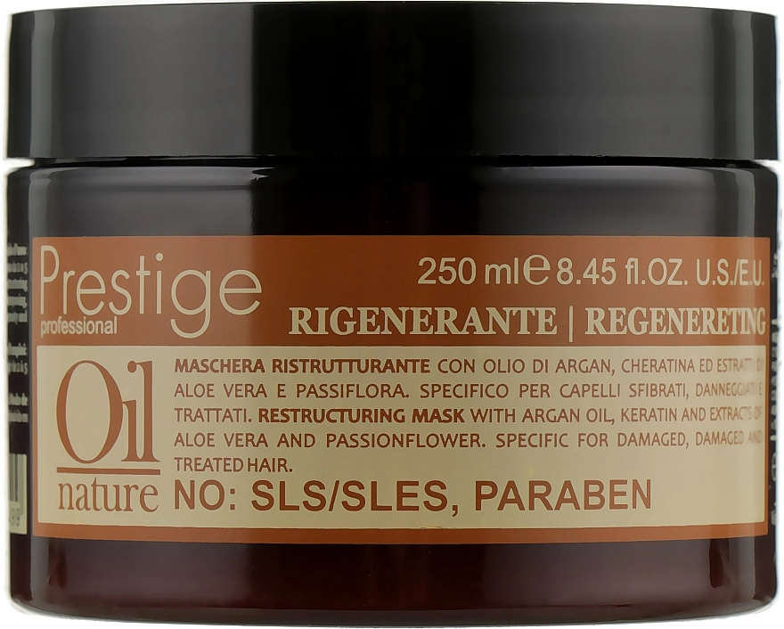 Erreelle Italia Відновлювальна маска для волосся з арганієвою олією й кератином Prestige Oil Nature Regenereting Mask - фото N1