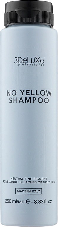 3DeLuXe Шампунь для нейтралізації жовтизни No Yellow Shampoo - фото N1