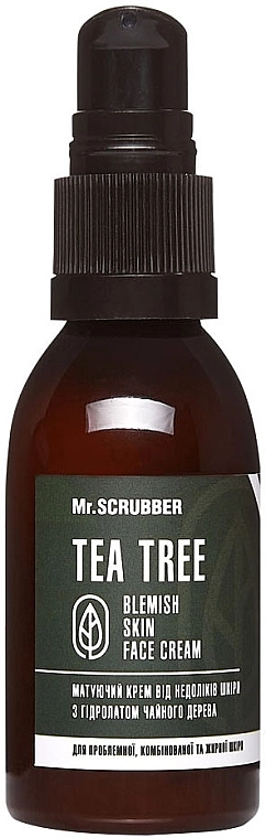 Mr.Scrubber Крем для лица с гидролатом чайного дерева Tea Tree Blemish Skin Face Cream - фото N1