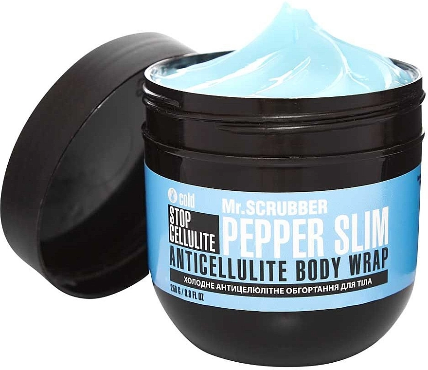 Mr.Scrubber Холодное антицеллюлитное обертывание для тела Stop Cellulite Pepper Slim Anticellulite Body Wrap - фото N1