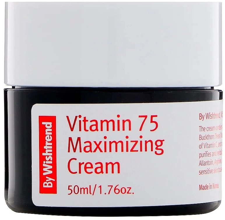 By Wishtrend Вітамінний крем для обличчя з екстрактом обліпихи Vitamin 75 Maximizing Cream - фото N1