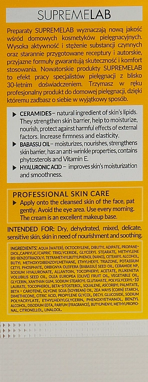 Bielenda Professional Інтенсивний живильний денний крем з керамідами SupremeLab Barrier Renew Nourishing Day Cream SPF30 - фото N3