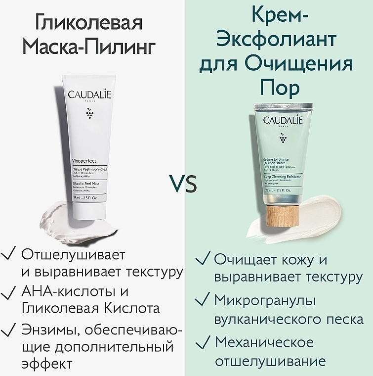 Caudalie Маска-пилинг гликолевая для лица Vinoperfect Glycolic Peel Mask - фото N5