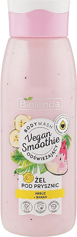 Bielenda Крем-гель для душу "Кавун і банан" Vegan Smoothie Shower Gel - фото N1
