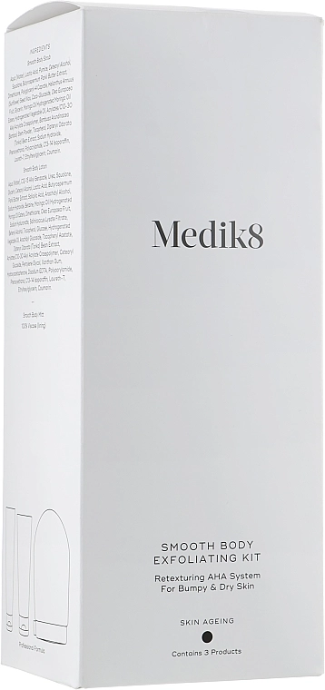 Medik8 Набір Smooth Body Exfoliating Kit (scr/150ml + lot/200ml + glove) - фото N1