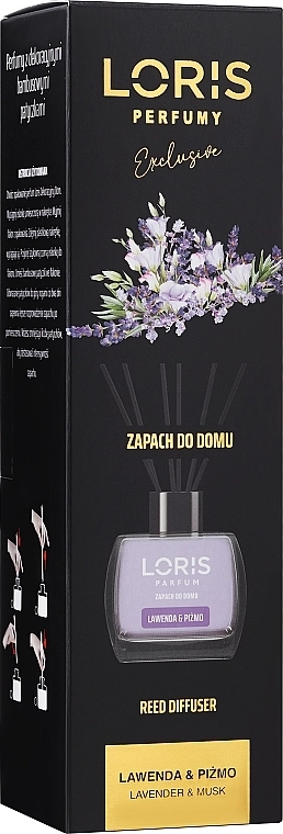 Loris Parfum Аромадифузор "Лаванда й мускус" Reed Diffuser Lavender & Musk - фото N1