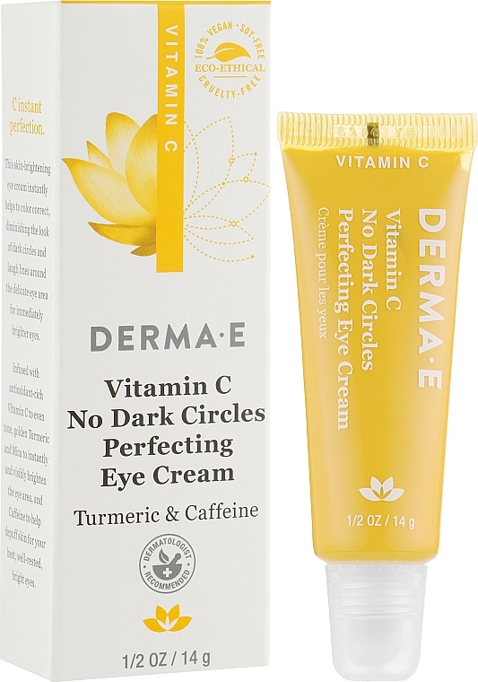 Derma E Крем від темних кіл під очима з вітаміном С й кофеїном Vitamin C No Dark Circles Perfecting Eye Cream - фото N2