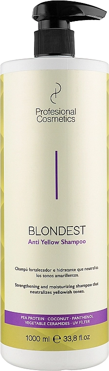 Profesional Cosmetics Шампунь антижовтизна для блондинок Blondest Anti Yellow Shampoo - фото N3