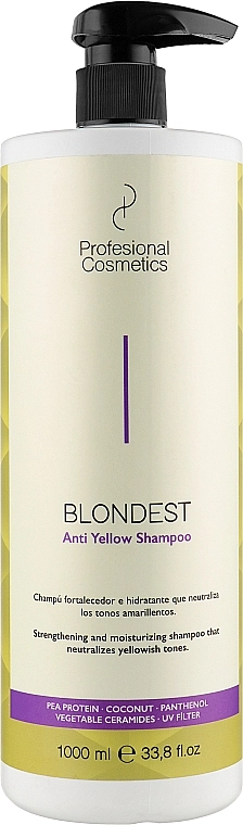 Profesional Cosmetics Шампунь анти-желтизна для блондинок Blondest Anti Yellow Shampoo - фото N3