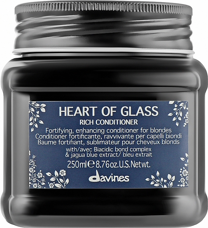 Davines Питательный кондиционер поддерживающий цвет, для блонда Heart Of Glass Rich Conditioner - фото N3