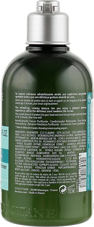 L'Occitane Кондиціонер для волосся Aromachologie Purifying Freshness Conditioner - фото N2