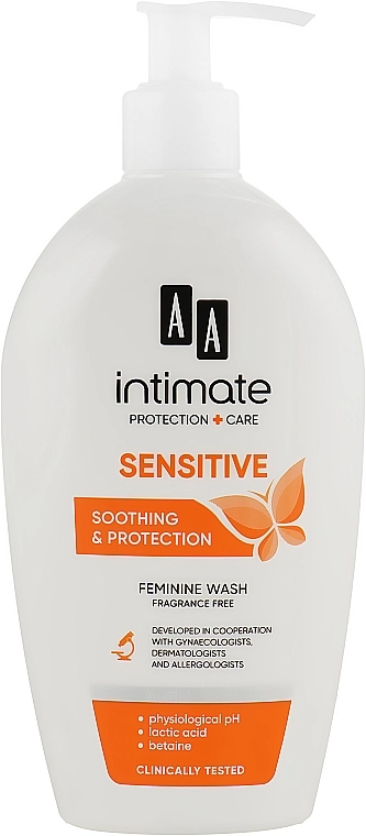 AA Гель для інтимної гігієни з дозатором "Чутливий" Cosmetics Intymna Sensitive Gel - фото N1