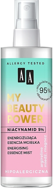 AA Тонизирующий спрей-эссенция для лица My Beauty Power Niacynamid 2,5% Energizing Essence-Mist - фото N1