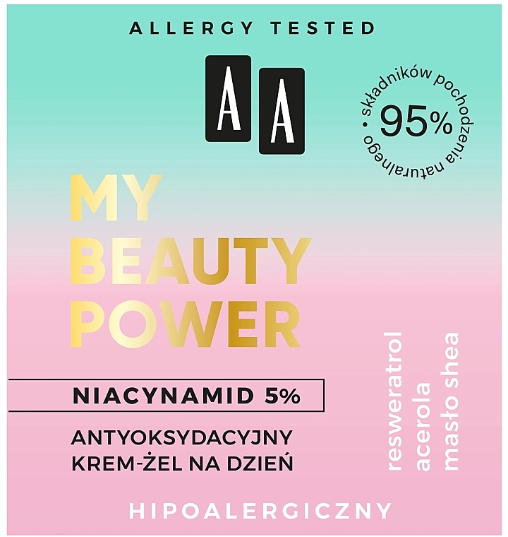 AA Антиоксидантный дневной крем-гель для лица My Beauty Power Niacynamid 5% Antioxidant Day Cream-Gel - фото N3