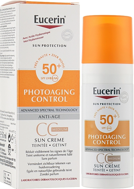 Eucerin Sun Photoaging Control CC Cream Medium SPF50+ СС-крем - фото N2