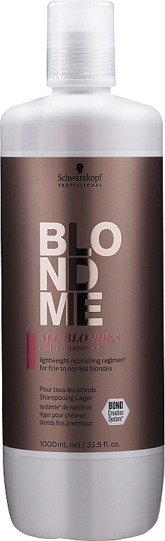 Schwarzkopf Professional Шампунь для тонких волос всех типов блонд Blondme All Blondes Light Shampoo - фото N1