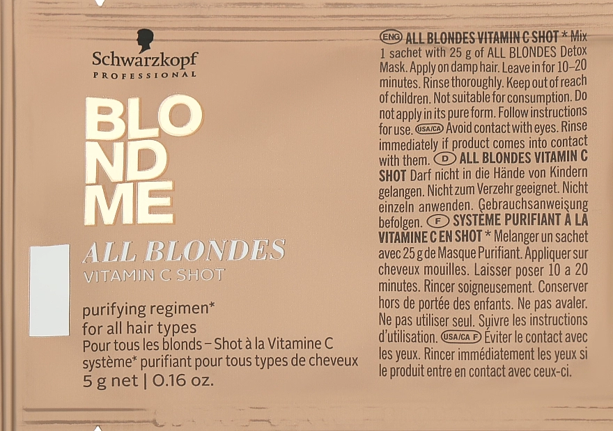 Schwarzkopf Professional Концентрат вітаміну С для волосся усіх типів Blondme All Blondes Vitamin C Shot - фото N1