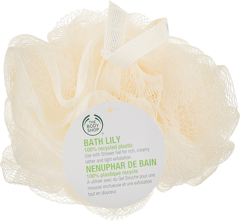 The Body Shop Мочалка для душа, кремовая Bath Lily Ultra Fine Cream - фото N1