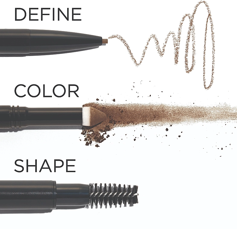 Elizabeth Arden Beautiful Color Brow Perfector Автоматический карандаш для бровей 3в1 - фото N2
