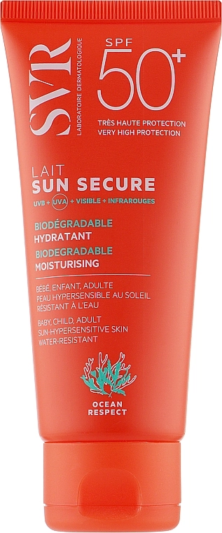 SVR Увлажняющее молочко для тела Sun Secure Biodegradable Milk Spf50 - фото N1