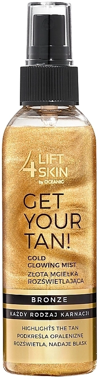 Lift4Skin Мерехтливий міст для тіла Get Your Tan! Gold Glowing Mist - фото N1