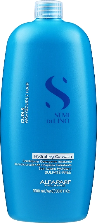 Alfaparf Увлажняющий ко-вошинг кондиционер для вьющихся волос Semi Di Lino Curls Hydrating Co-Wash Conditioner - фото N3