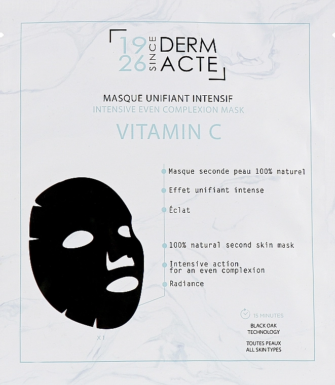 Academie Інтенсивна маска "Рівний тон" з вітаміном С для обличчя Derm Acte Intensive Even Complexion Mask - фото N1