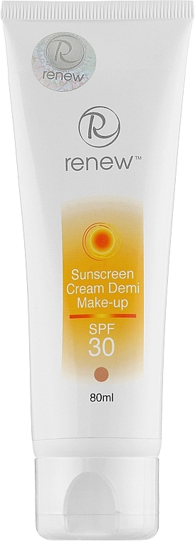 Renew Солнцезащитный тональный крем-антиоксидант для лица SPF-30 Sunscreen Cream SPF-30 Demi Make-Up - фото N1