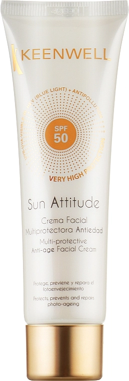 Keenwell Мультизащитный антивозрастной крем для лица SPF50 Sun Attitude Multi-Protective Anti-Age Facial Cream SPF 50 - фото N1