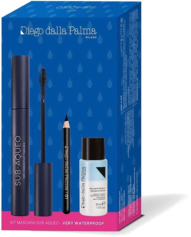 Diego Dalla Palma Sub-Aqueo Kit (mascara/10ml + eye/pencil + remover/30ml) Набор - фото N1