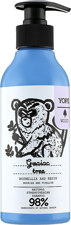 Yope Шампунь для волосся зміцнювальний "Сила дерева життя" Hair Shampoo Strengthening Guaiac Wood, Incense, Resin - фото N1