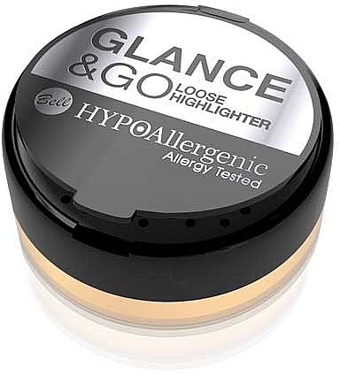 Bell HypoAllergenic Glance & Go Loose Highlighter Гипоаллергенный рассыпчатый хайлайтер лица и тела - фото N1