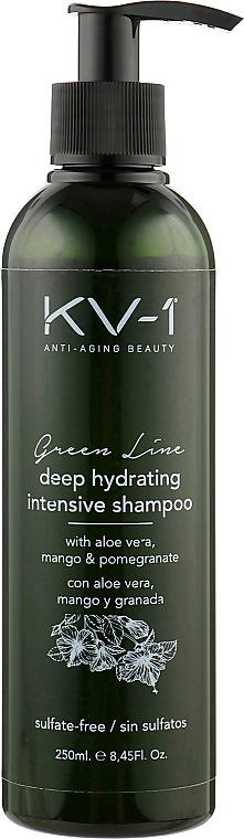 KV-1 Шампунь інтенсивний зволожувальний без сульфатів Green Line Deep Hydrating Intensive Shampoo - фото N1