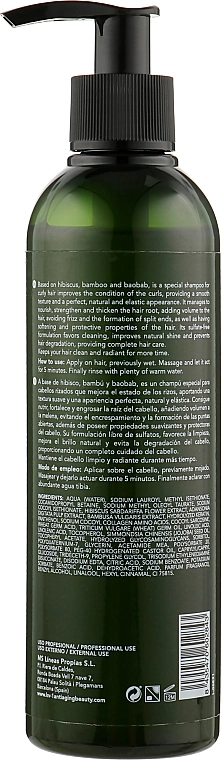 KV-1 Шампунь для в'юнкого волосся без сульфатів Green Line Wild Curls Cleanser Shampoo - фото N2