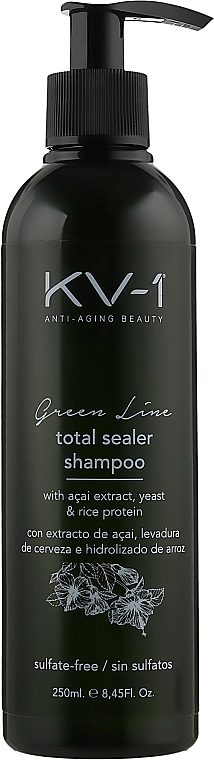KV-1 Защитный шампунь для восстановления и блеска окрашенных волос Green Line Total Sealer Shampoo - фото N1