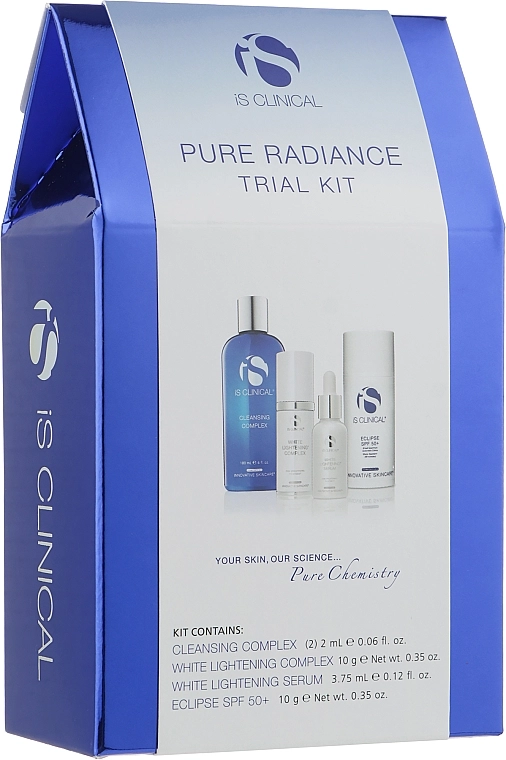 IS CLINICAL Набір Pure Radiance Trial Kit (cl/gel/2*2ml + serum/3.75ml + ser/3.75ml + sun/cr/10g) - фото N1