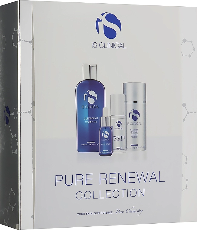 IS CLINICAL Набор Pure Renewal Collection (cl/gel/180ml + serum/15ml + cr/30ml + sun/cr/100g) - фото N1