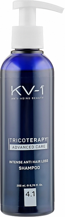 KV-1 Інтенсивний шампунь проти випадання волосся 4.1 Tricoterapy Intense Anti Hair Loss Shampoo - фото N1