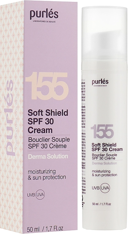 Purles Зволожувальний сонцезахисний крем Derma Solution 155 Soft Shield Cream Spf30 - фото N4