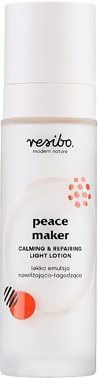 Resibo Емульсія для обличчя "Легке зволоження й заспокоєння" Peace Maker Light Moisturizing And Soothing Lotion - фото N1
