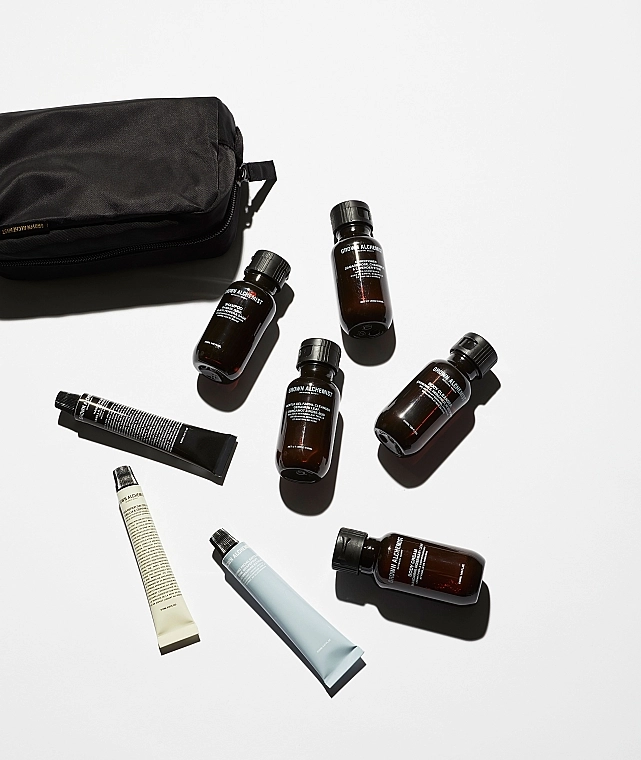 Grown Alchemist Набір Travel Kit (b/cr/30ml + h/cr/20ml + f/exfol/20ml + f/cr/12ml + f/gel/50ml + sh/gel/50ml + shm/50ml + cond/50ml) - фото N9