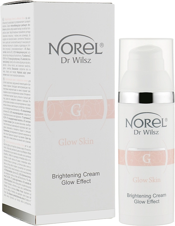 Norel Осветляющий крем со светоотражающими частицами жемчуга Glow Skin Brightening Cream Glow Effect - фото N2