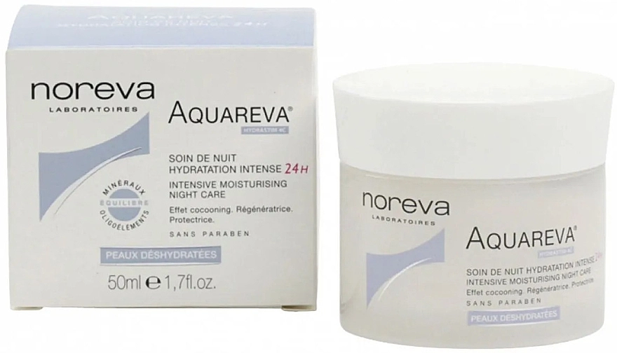 Noreva Laboratoires Нічний крем для обличчя Noreva Aquareva Intensive Moisturizing Night Care - фото N1