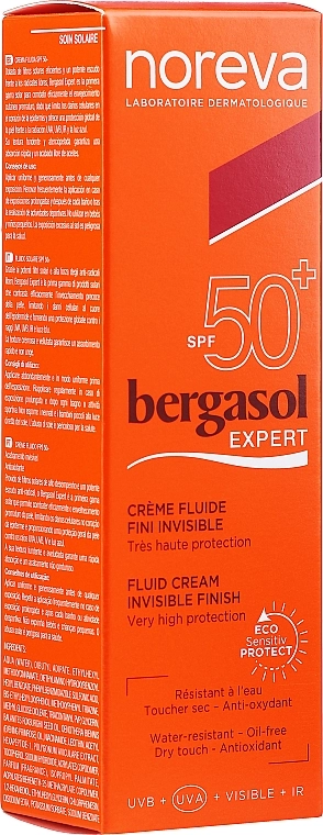 Noreva Laboratoires Солнцезащитный флюид Bergasol Expert IFluid Cream Invisible Finish SPF50+ - фото N1