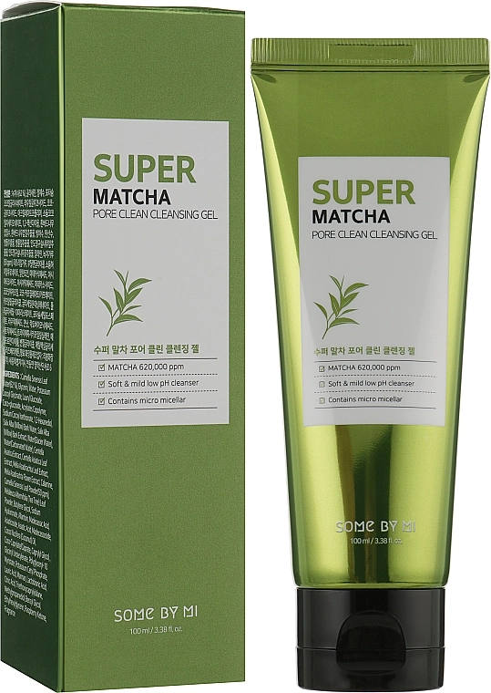 Some By Mi Гель для вмивання з чаєм матча Super Matcha Pore Clean Cleansing Gel - фото N2