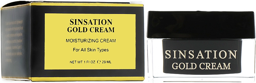 Sinsation Cosmetics УЦІНКА Зволожувальний крем для обличчя Gold Cream * - фото N1