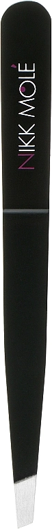 Nikk Mole Пинцет для бровей классический с чехлом, чёрный - фото N2