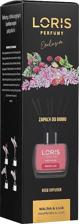 Loris Parfum Аромадифузор "Малина й бузок" Reed Diffuser - фото N1